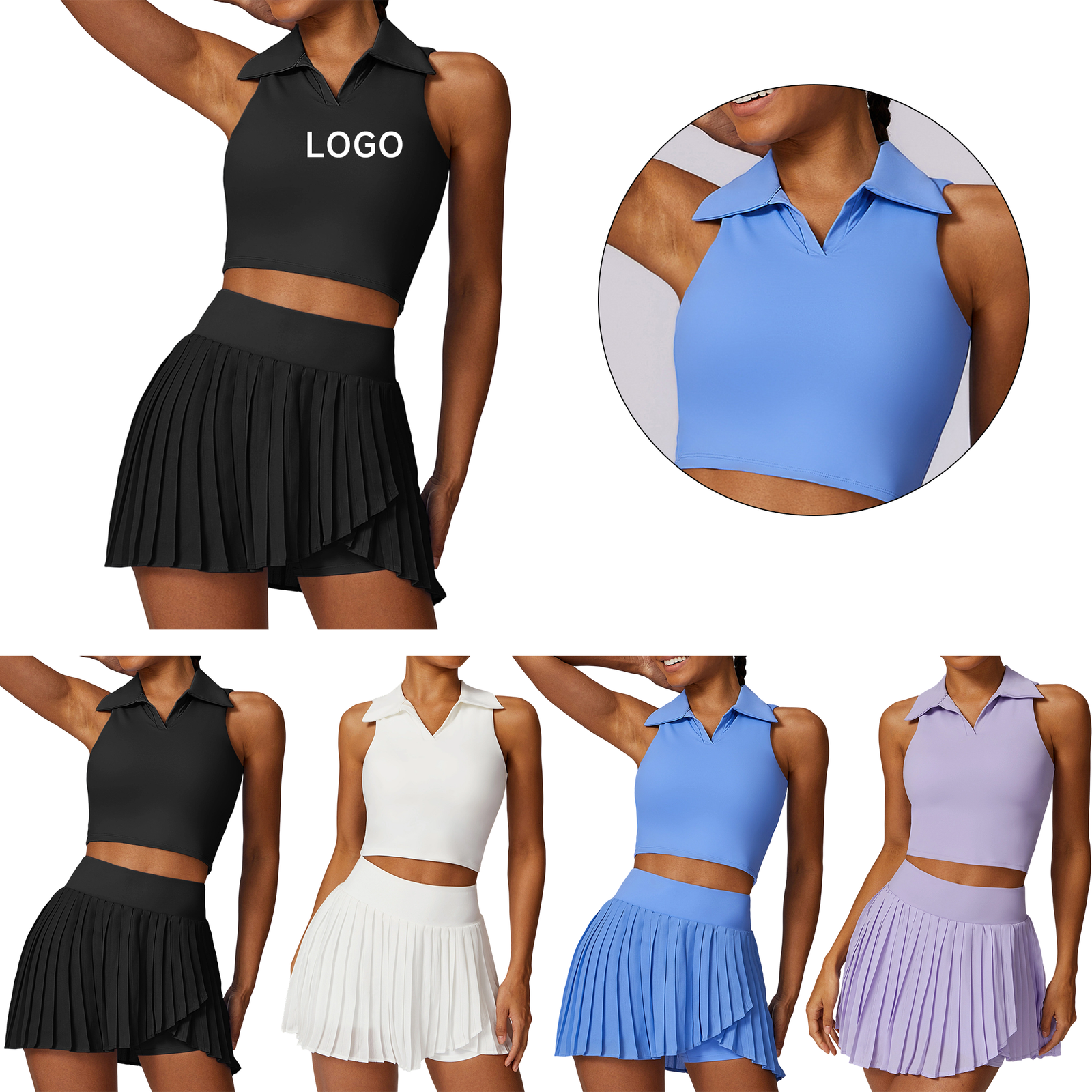 0 (1) Pleated Tennis Skirt Set - Image 1