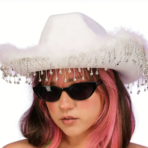 Rhinestone Fringed Cowboy Hat - Image 2