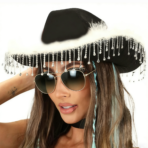 Rhinestone Fringed Cowboy Hat - Image 3