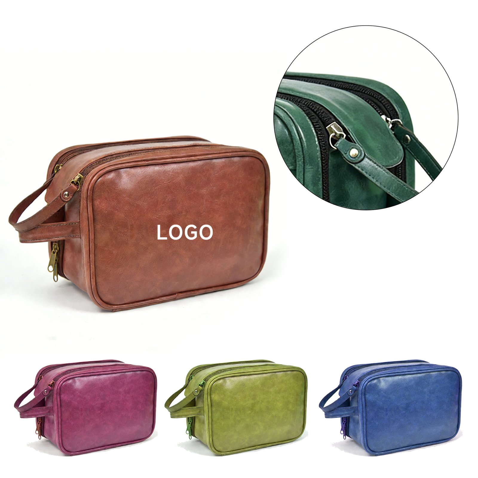 1 (1) Travel Toiletry PU Bag - Image 1