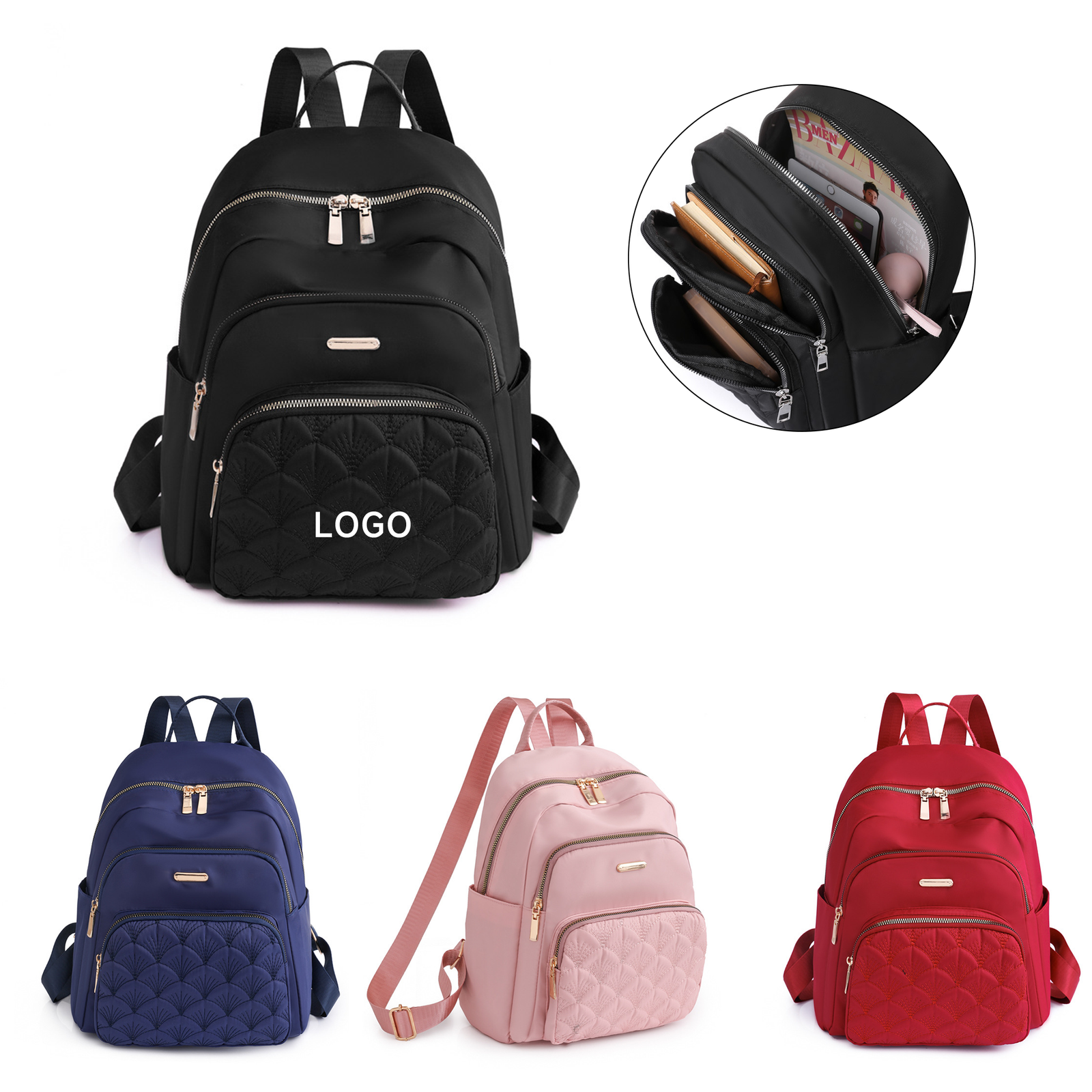1 (1) Oxford cloth backpack - Image 1