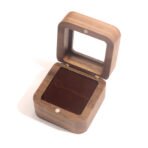 Lightweight Mini Square Wooden Ring Gift Box - Image 2