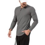 Mens Henley Long Sleeve Shirt - Image 2