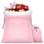 Santa Gift Bags with Drawstring - Image 2