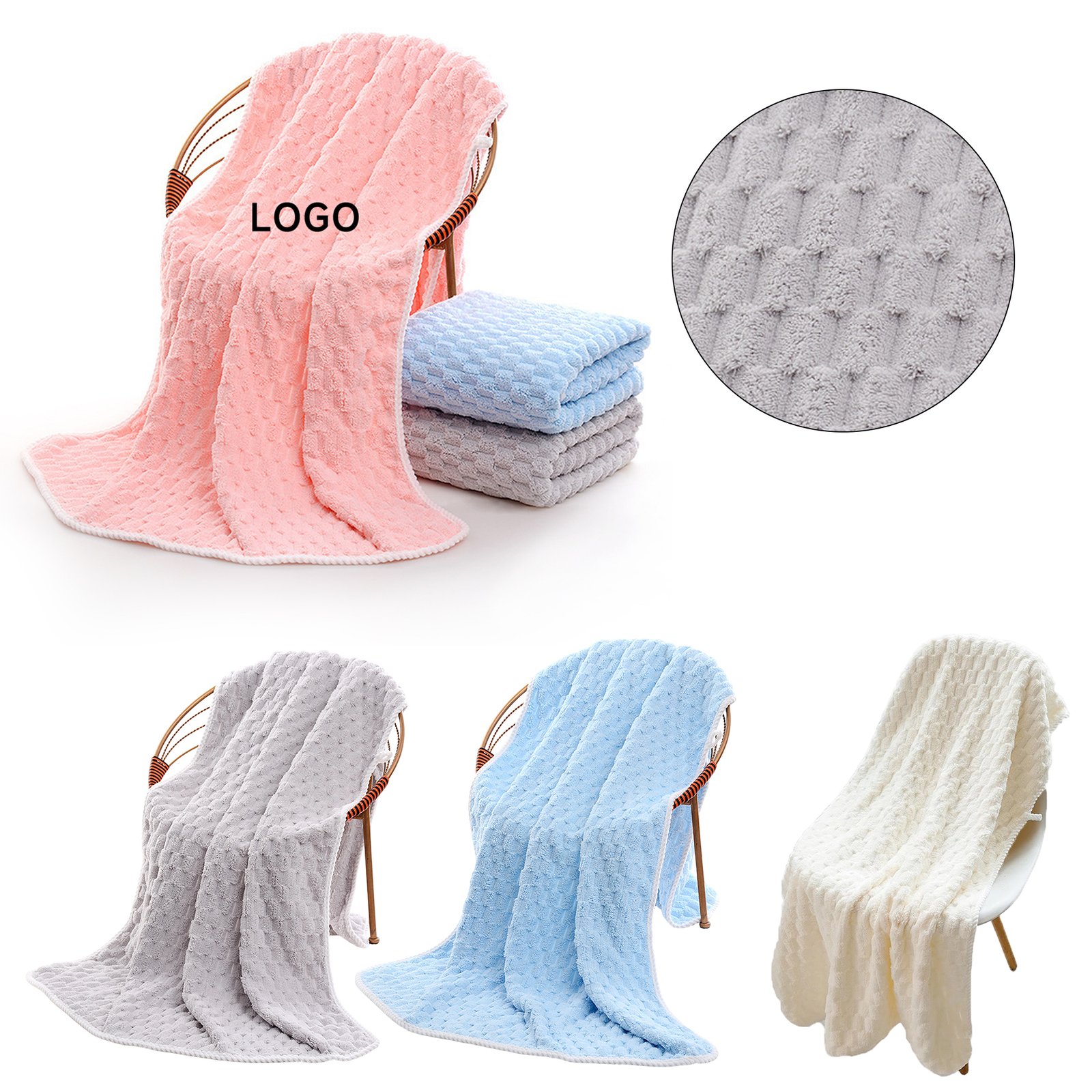 1 (1) Shower Towel - Image 1