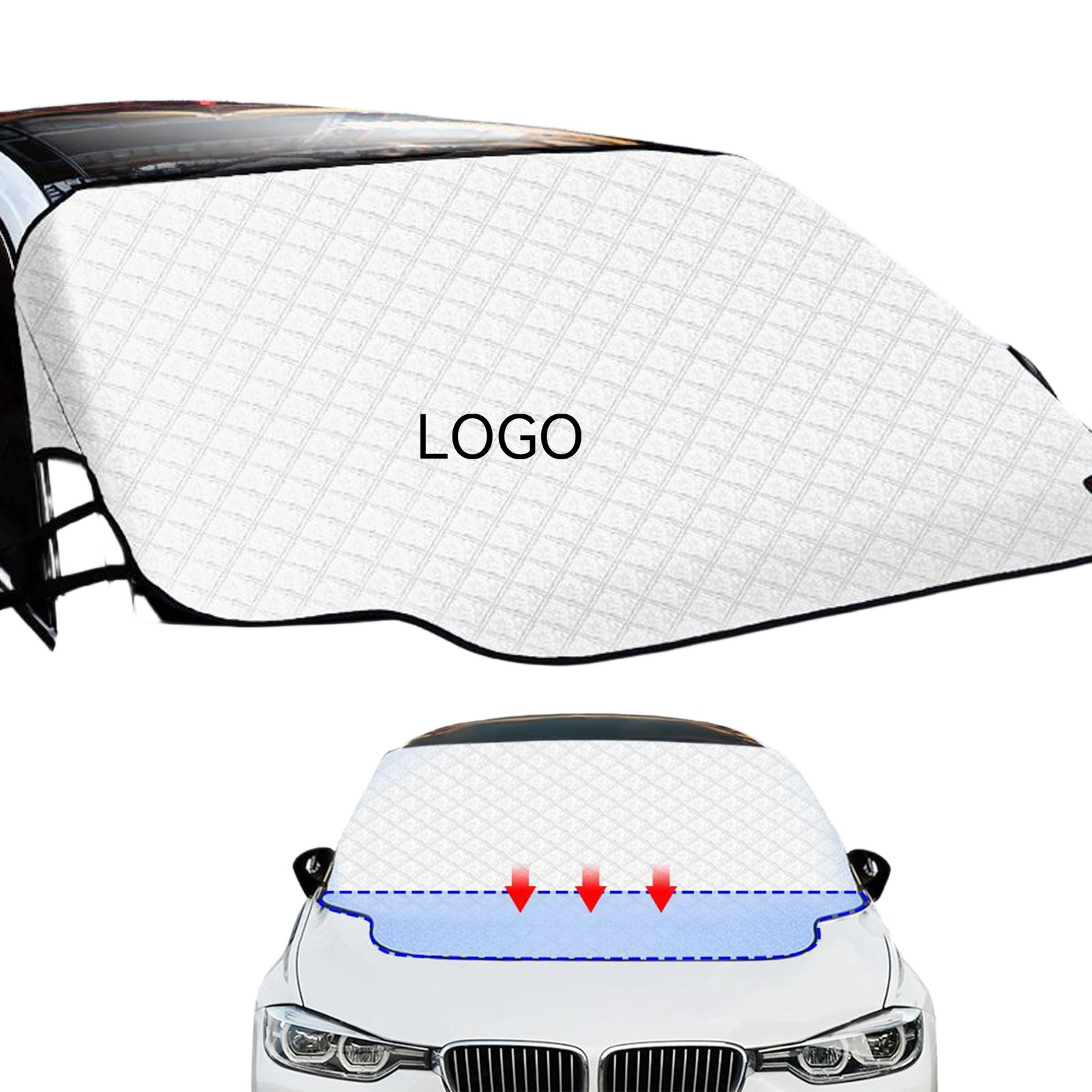 1 (1) Magnetic Sunshade Cover Protect From Snow Rain Wind - Image 1