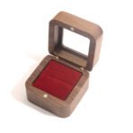 Lightweight Mini Square Wooden Ring Gift Box - Image 3