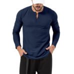 Mens Henley Long Sleeve Shirt - Image 3