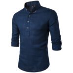 Men's Casual Linen Shirt - Image 2
