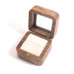 Lightweight Mini Square Wooden Ring Gift Box - Image 4