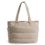 Puffy Lightweight Tote Bag With Compartment - Image 4