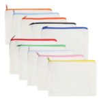 Multipurpose Canvas Color Zippered Pencil Case - Image 4