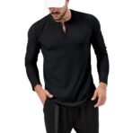 Mens Henley Long Sleeve Shirt - Image 5