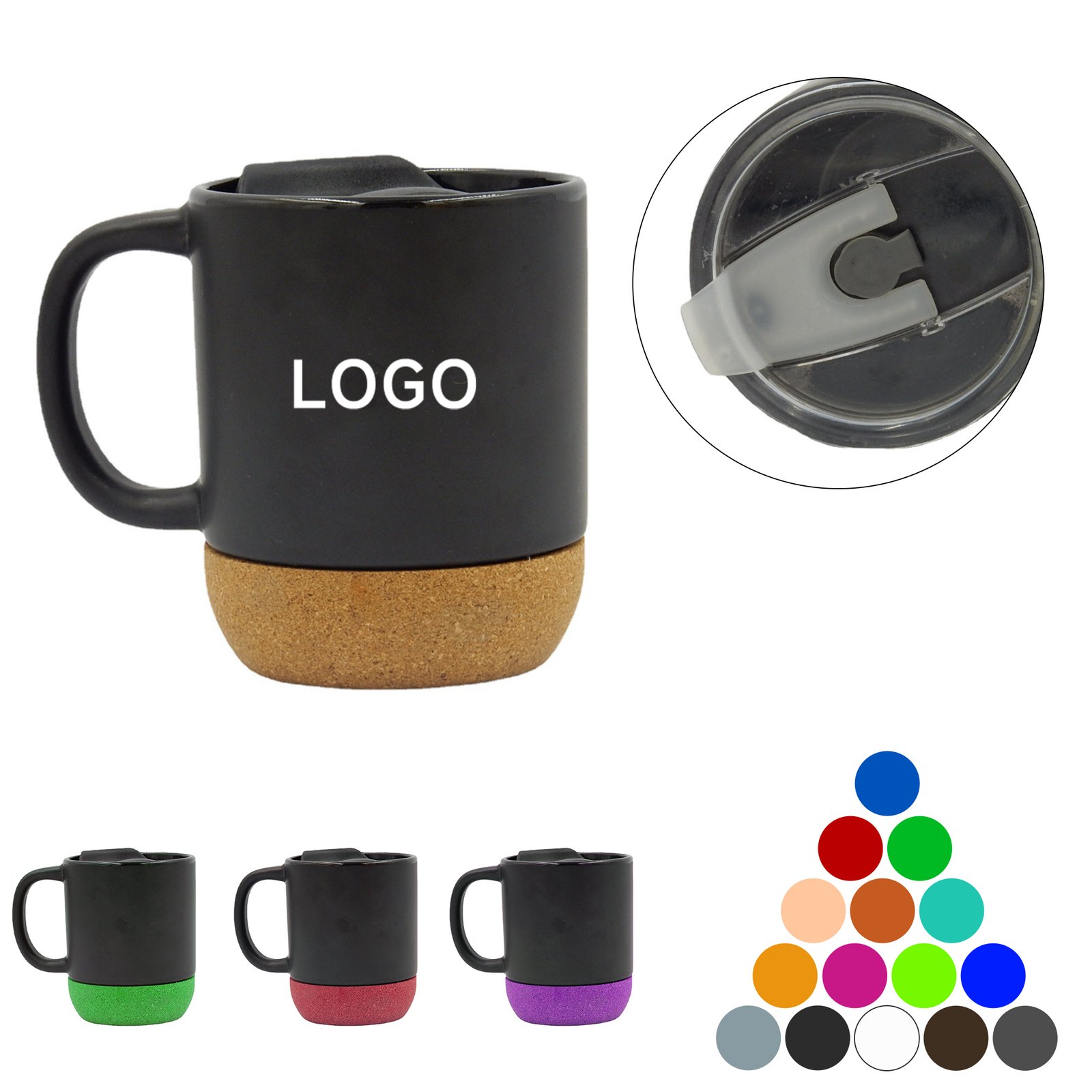 454564 Cork Bottom Ceramic Gift Mug - Image 1