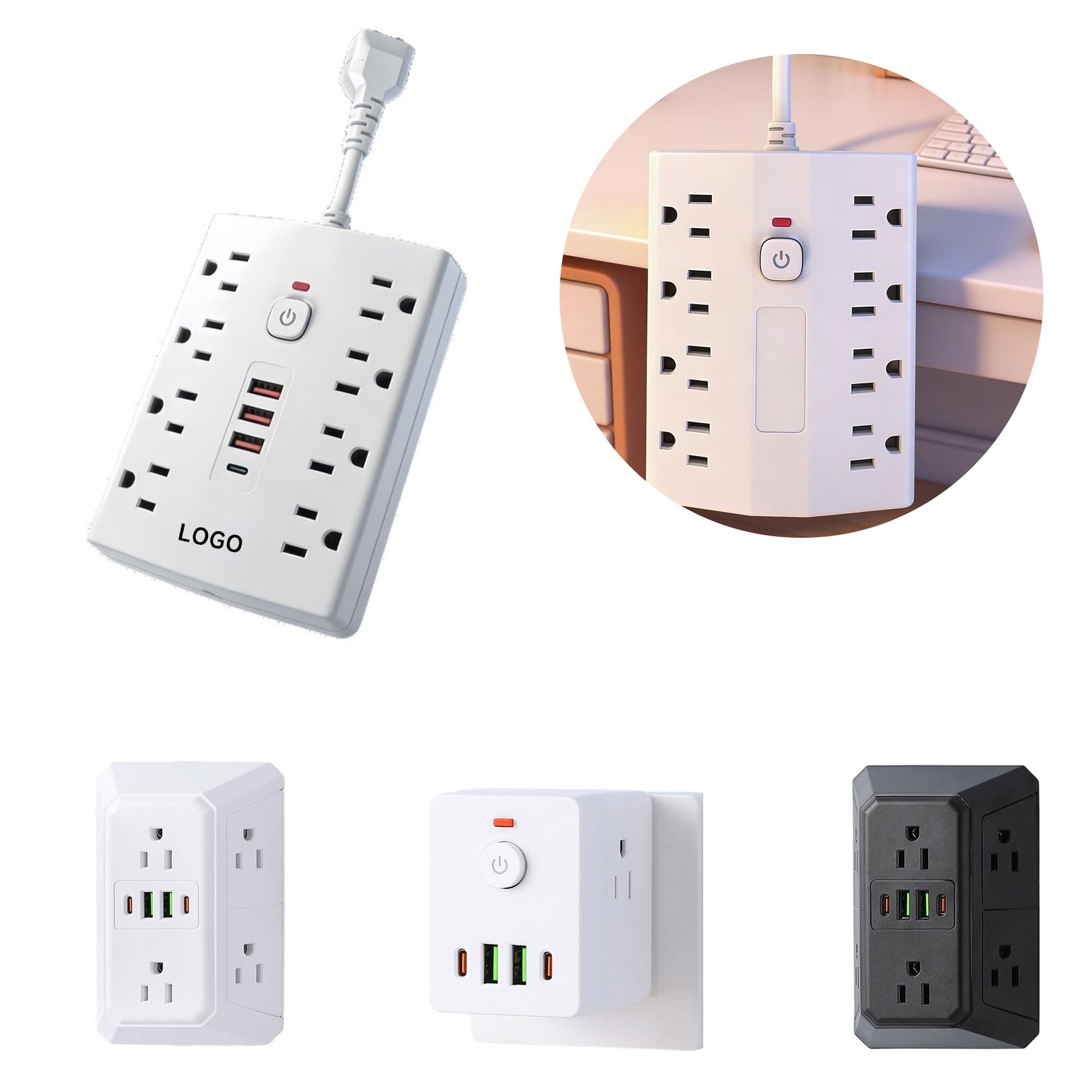 456 Power Strip With USB Charging Port - Image 1