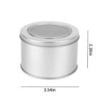 Round Window Tin Can Metal Storage Box - Image 2