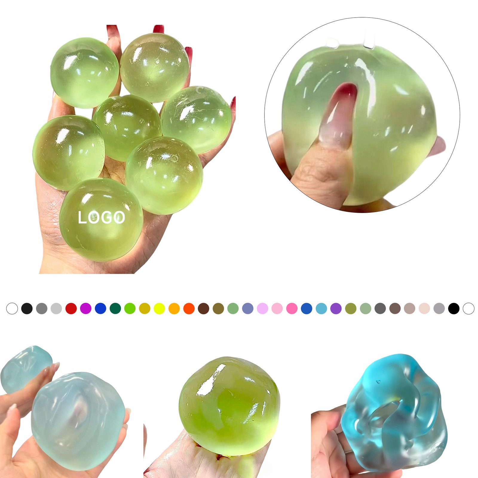 56565 Transparent Jelly Pinch Ball Decompression Toy - Image 1